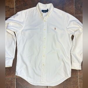 Ralph Lauren White Button-Down Oxford Shirt